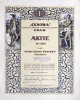 "CENTRA" Handels- & Industrie-AG, Chur - 1927