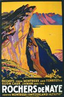 ROCHERS DE NAYE MONTREUX 1927 - Affiche originale