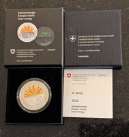 20 Franken 2022 Silber pp Gedenkmünze Sonnenenergie Box