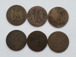 6x 10 Centimes Lot Nr 4