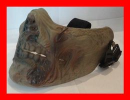 Zombiemaske f. Fasnacht Paintball DUNKEL Halloween Schädel