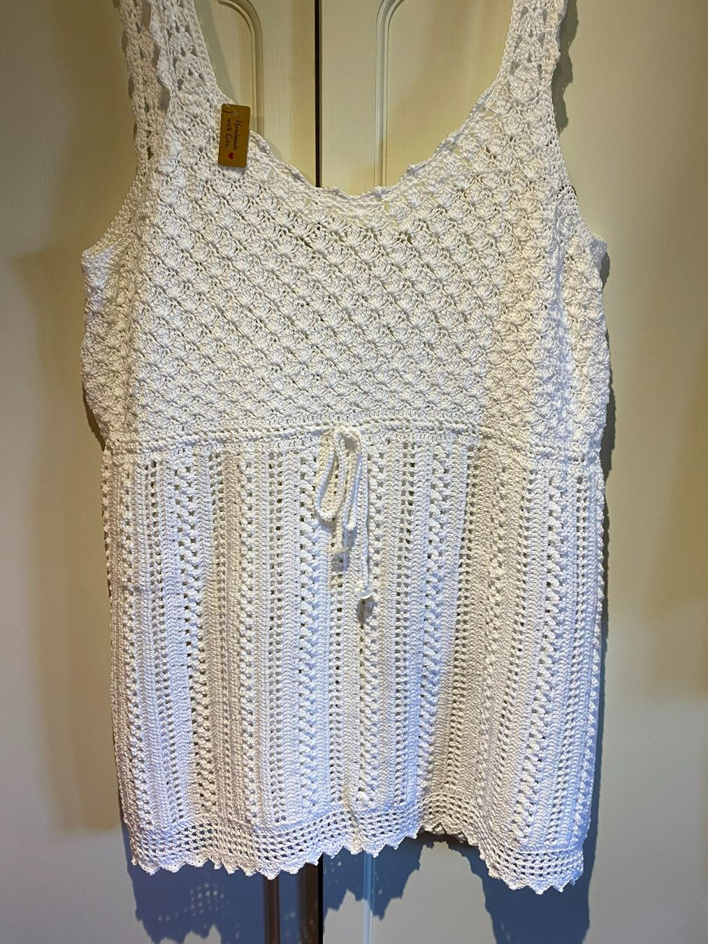 Vestiti: STRICK TRÄGERKLEID-VINTAGE-WEISS,EINZELSTÜCK – Nuovo e nell'imballaggio originale da Meienried venduto da ManuelaBoutique 2