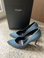 Saint Laurent High Heel Pump Jeans blau *neu* 38,5