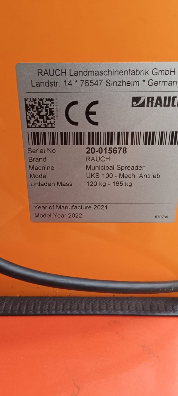 Tutte le macchine: Salzstreuer Rauch UKS 100 – Nuovo (secondo la descrizione) da Rheineck venduto da volvo029 6