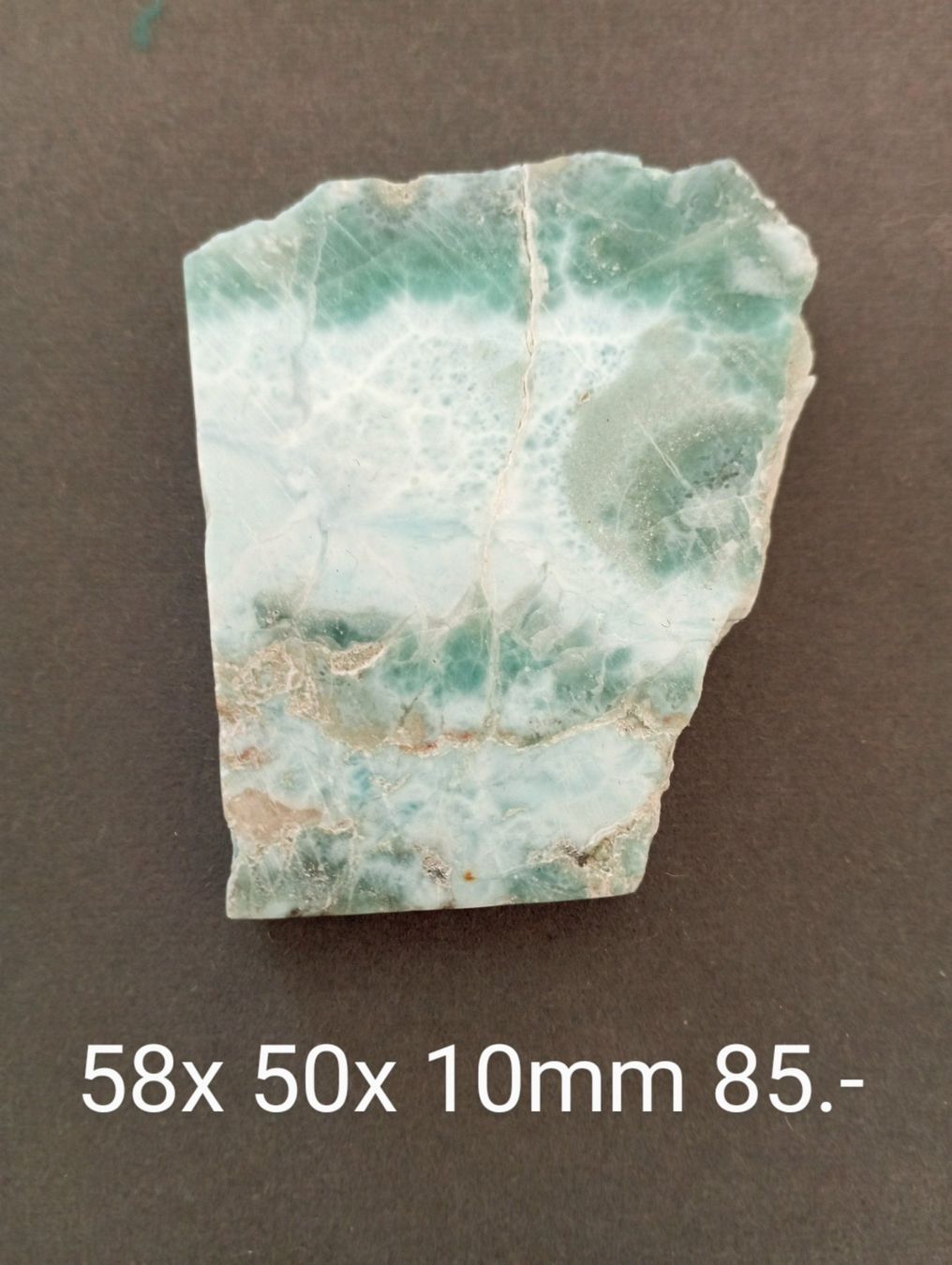 Minerali & Pietre curative: Schöne LARIMAR -Platte 58x50x10mm – Nuovo (secondo la descrizione) da St. Gallen venduto da nataraj
