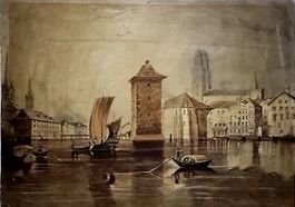 Aquarell Zürich um 1800