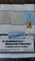 3 Halbleinen Geschirrtücher classic 50x70cm neu verpackt