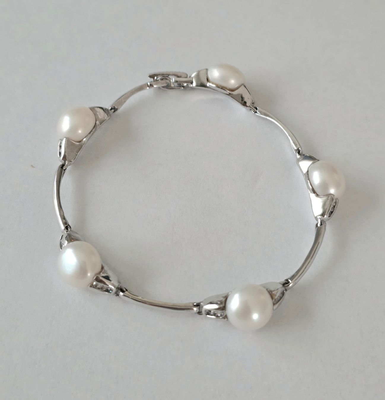 Bracelets: Exquisites Design-Echte Perlenarmkette mit Silber 925 - Neu – Neuf avec emballage d'origine à Uetikon am See par Coralreef 6