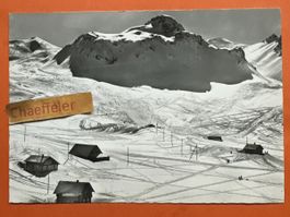 1960 Alte Winter Postkarte Skilift Erzeegg, Melchsee-Frutt
