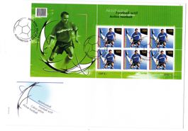Feuillet sur lettre 1er jour Football actif