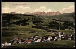 AK Gonten /Appenzell, Totalansicht mit Säntis
