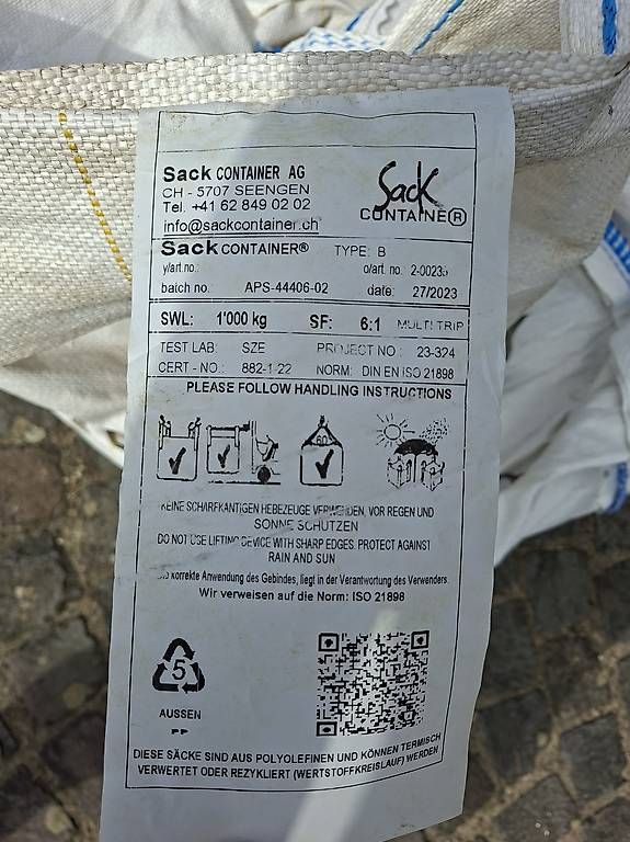 Borse: 9x Big Bag 1000kg – Usato da Beringen venduto da rha_jf9c 1