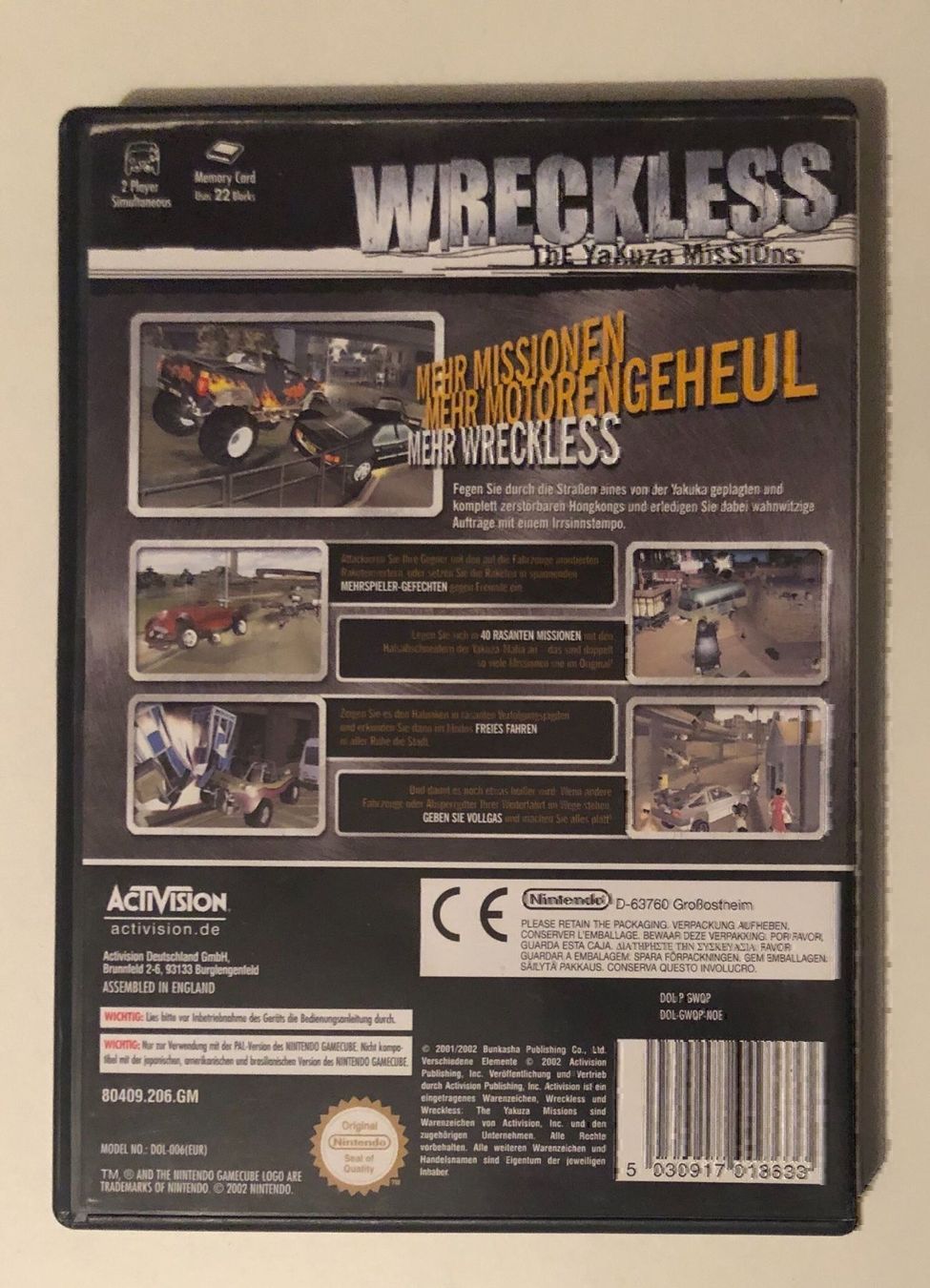 Spiele: Wreckless für Nintendo Game Cube – Gebraucht aus Kestenholz von Mad18 1