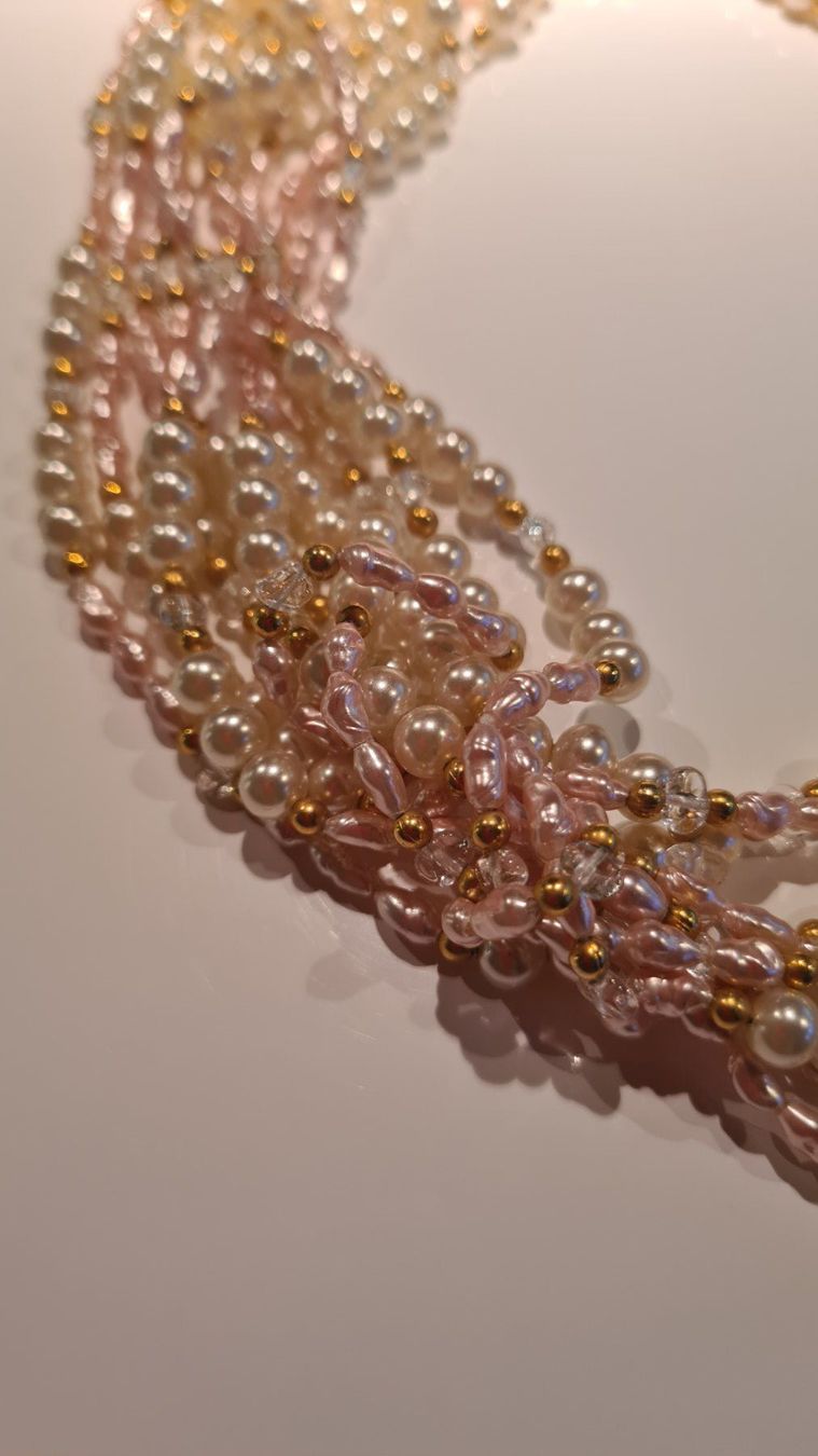 Catenine: Halskette mit Perlen, bunt, edel, funkelnd – Usato da Frauenfeld venduto da Purzli 3