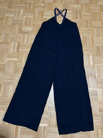 Tommy Hilfiger Damen Jumpsuit Schwarz Wide Leg Overall M