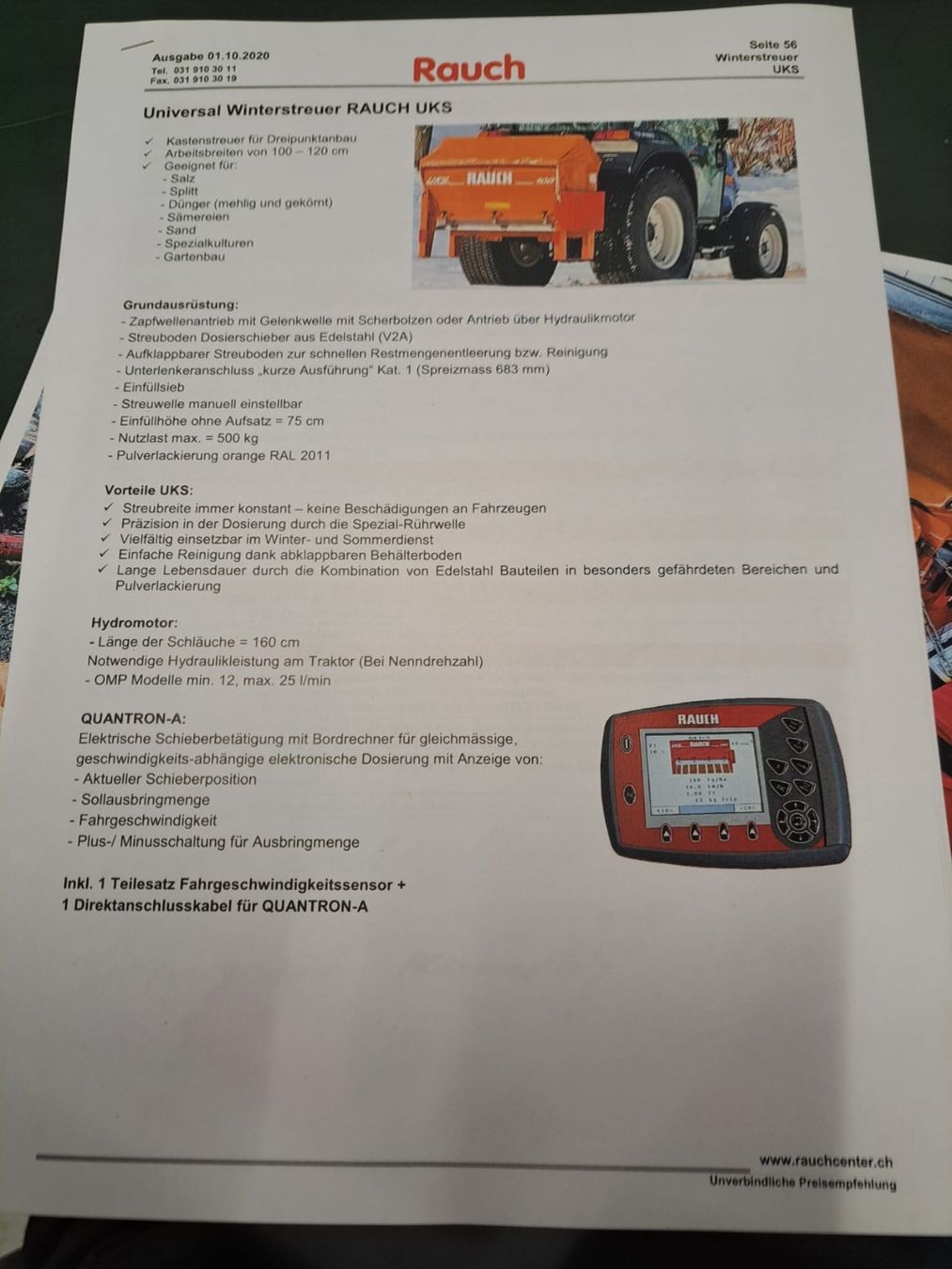 Tutte le macchine: Salzstreuer Rauch UKS 100 – Nuovo (secondo la descrizione) da Rheineck venduto da volvo029 7