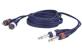 FL23 - 2 x Klinke M Mono zu 2 x Cinch M Mono, Dunkelblau 3m