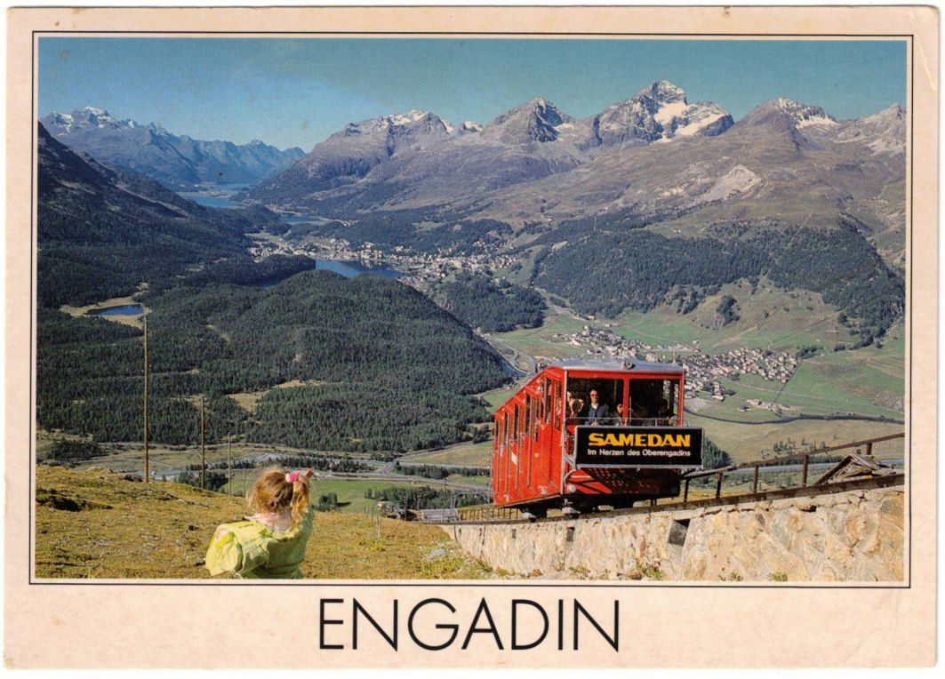 Cartoline postali: St. Moritz - Standseilbahn Muottas Muragl – Usato da Binningen venduto da Mountainrider