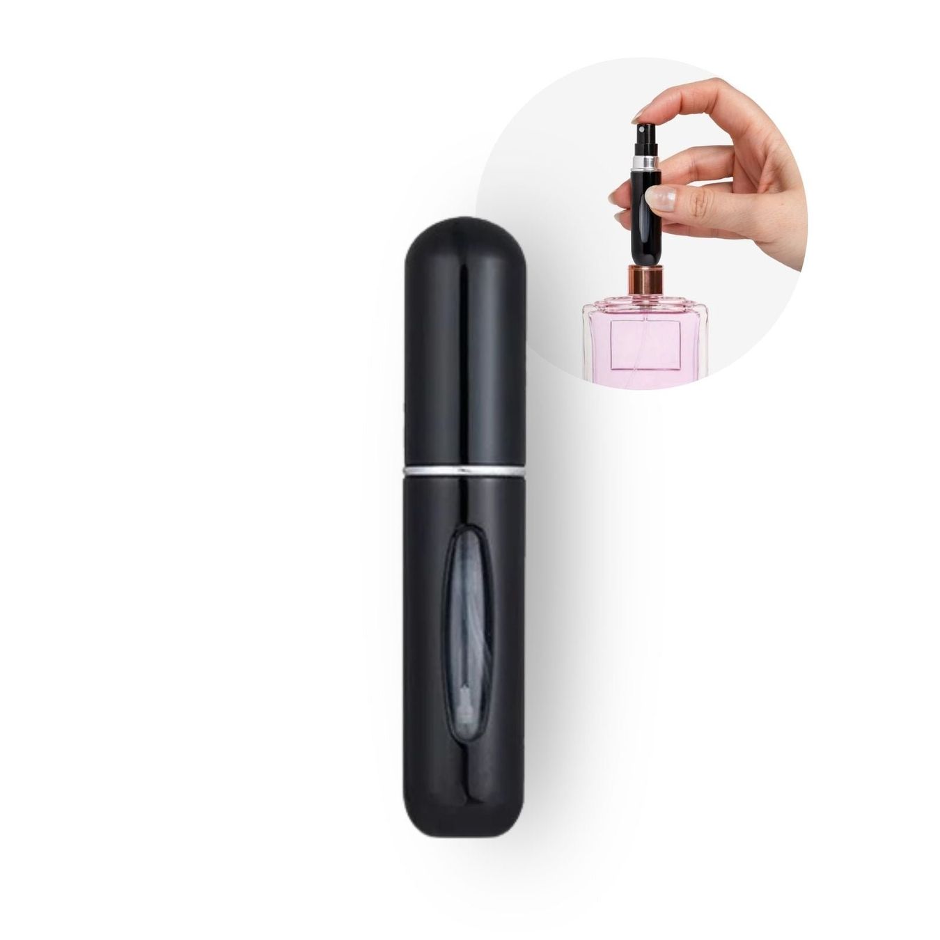 Flaconi: Mini Parfüm Zerstäuber Flasche / 5 ml / schwarz / Flacon – Nuovo e nell'imballaggio originale da Uster venduto da -FPS- 5