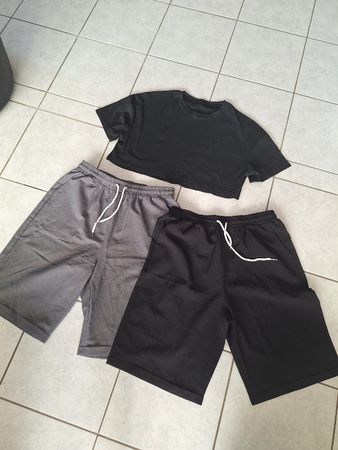 3tgl Set mit kurzen Hosen gr L
