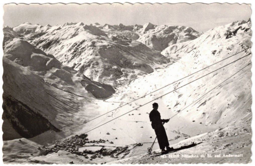 Cartoline postali: Andermatt - Skilift Nätschen – Usato da Binningen venduto da Mountainrider