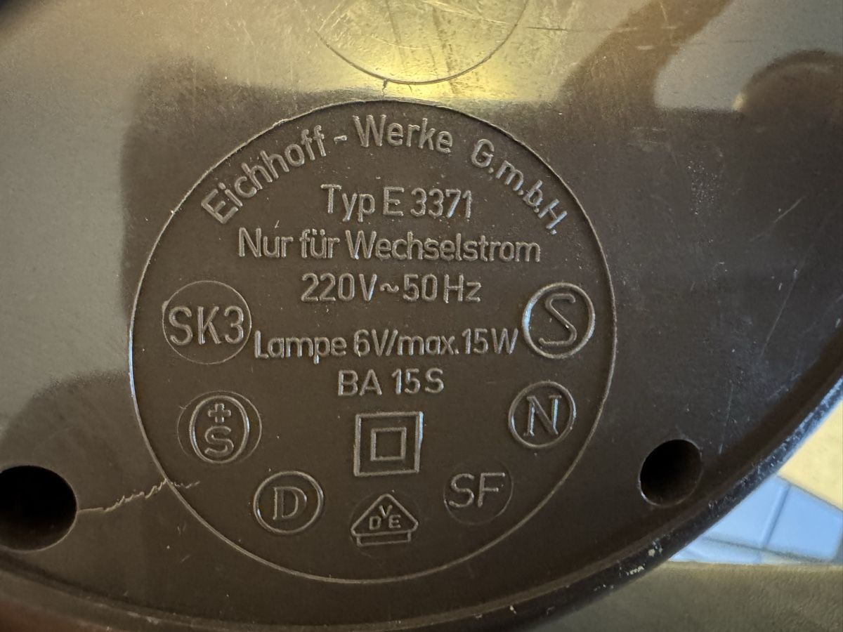 Lampen: Lampette von Eichhoff Leuchten, 1960er – Gebraucht aus Zunzgen von milesdavis76 7