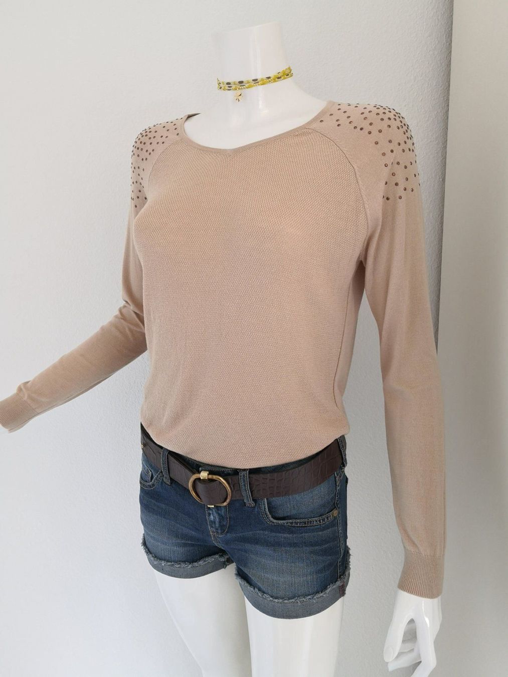 Mango Pulls & Sweat-shirts: 🤩MANGO STRICK PULLOVER BEIGE & STRASS NEU & D&G P. – Neuf (Voir description) à Olten par Naja-Twins-Twins 7