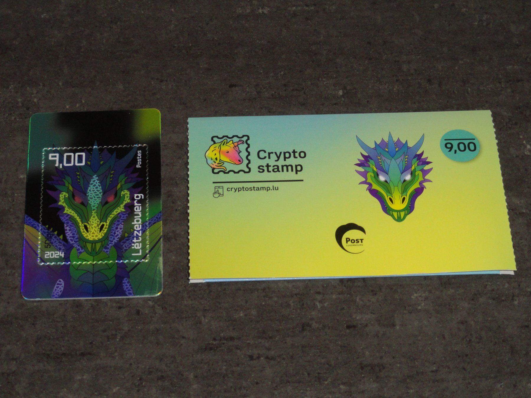 Crypto Stamp 2.0 Luxemburg: DRACHE IN GRÜN, 6-stellig (Neu (gemäss  Beschreibung)) in Dagmersellen für CHF 20 – mit Lieferung auf Ricardo kaufen