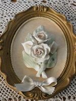 Vintage Capodimonte Porzellan Bild rar
