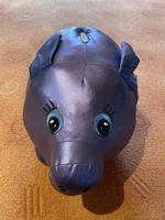 Blaue Stoff Spardose Schweinchen, neuwertig, Top Zustand!
