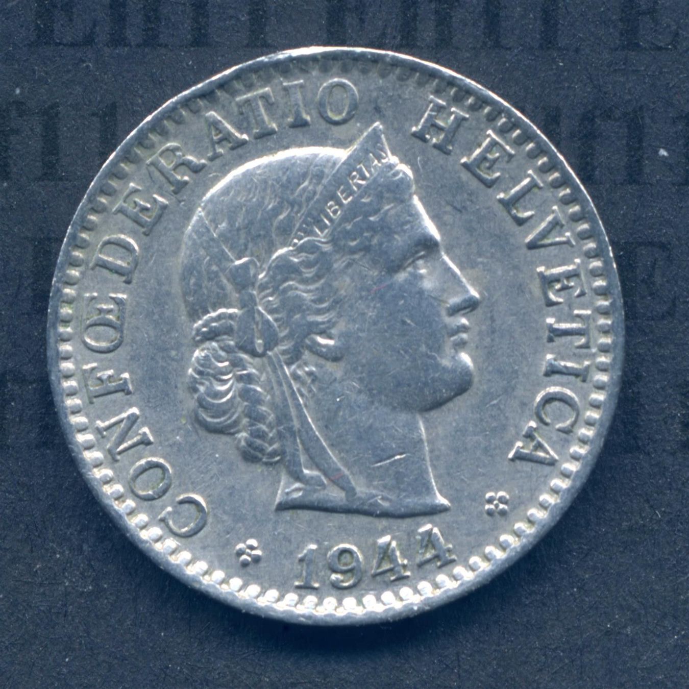 Alle Münzen: CHF___0.20 1944 ss-vz 20 Rappen – Gebraucht aus Widnau von Elf11
