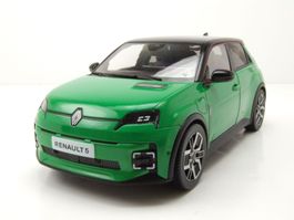 Renault 5 E-Tech seit 2025 Pop grün / schwarz 1:18 von NOREV