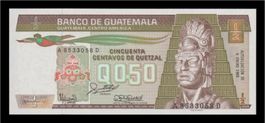 Guatemala 1/2 Quetzal 06.01.1988 ungefalten