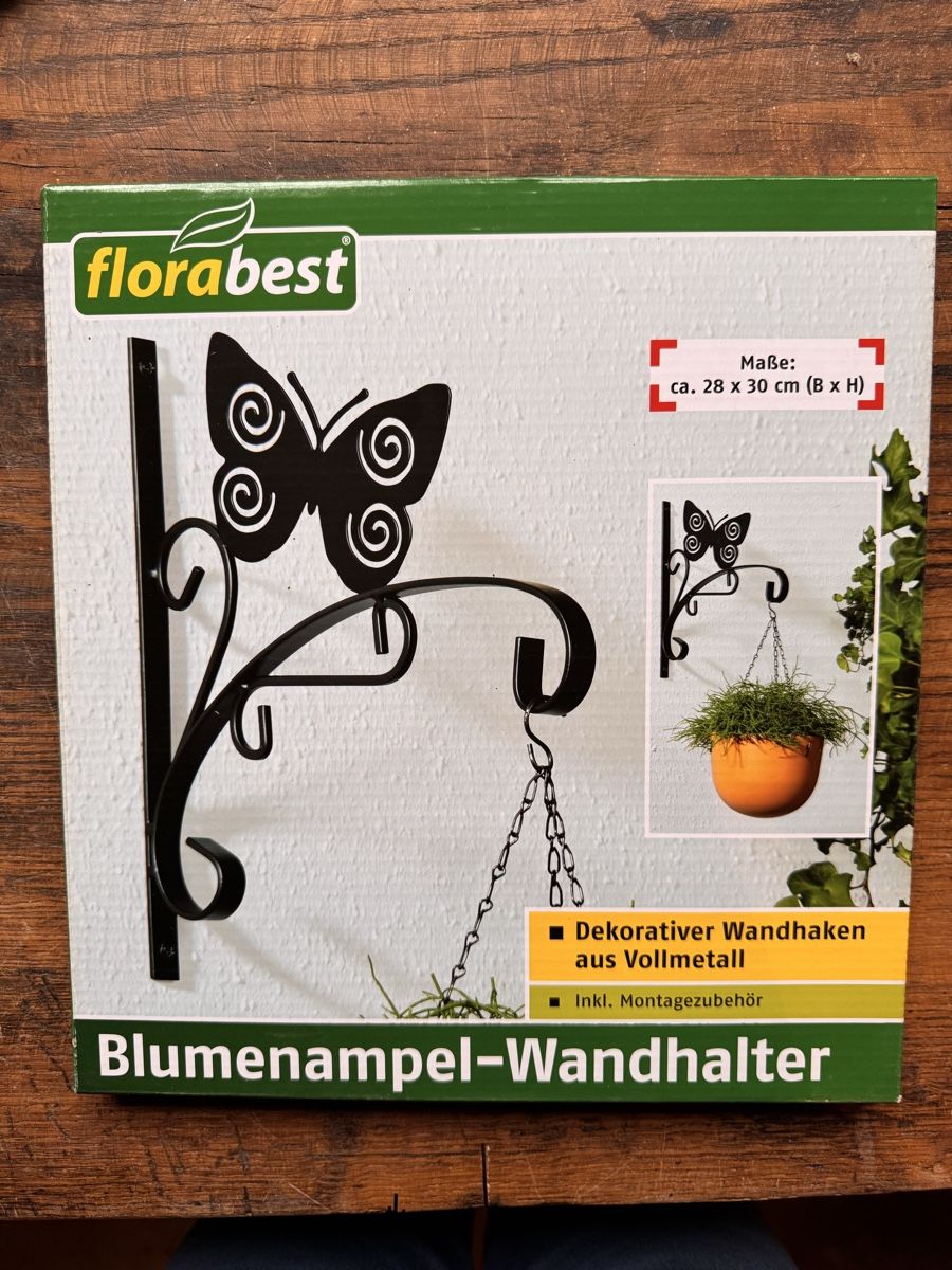 Supporti a parete: 3 Stk. Blumenampel-Wandhalter – Nuovo (secondo la descrizione) da Kümmertshausen venduto da Ghost75