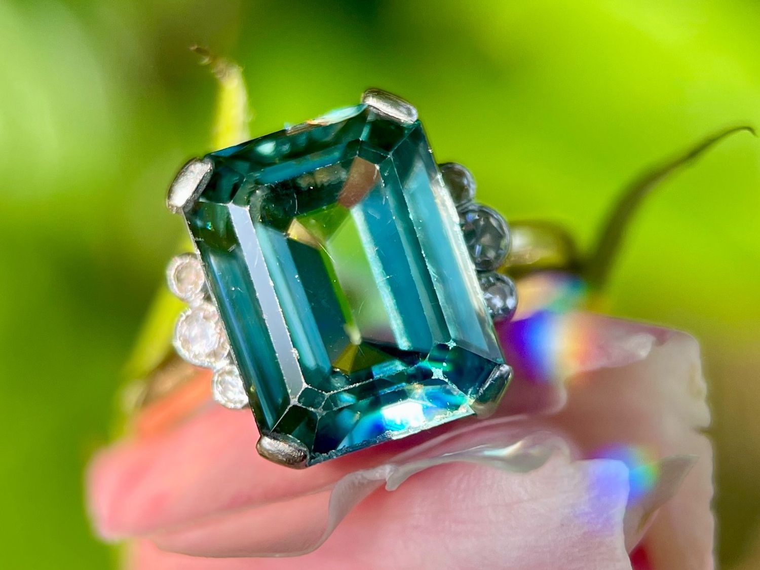 Bagues: Antik natürlicher Zirkon & Diamant Ring – D'occasion à Embrach par estzeh1 2