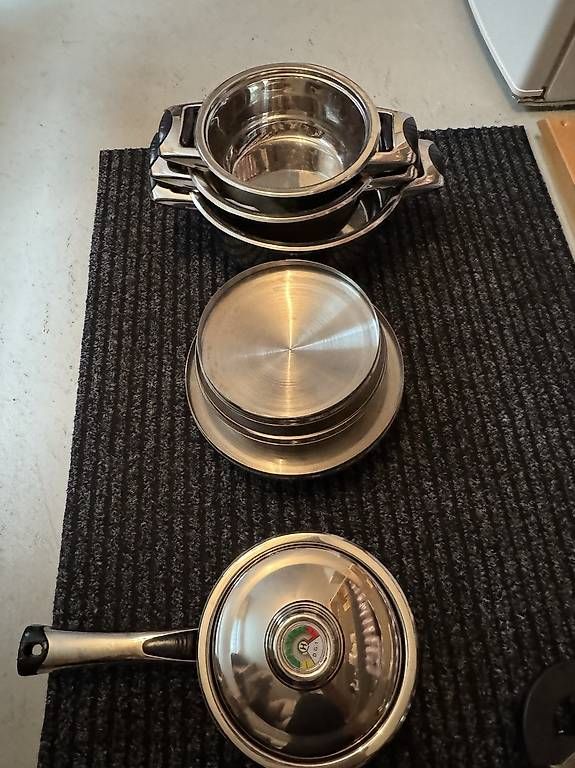 Padelle: 4 x Inox Pfannen Set + 1 – Nuovo (secondo la descrizione) da Schönenbuch venduto da Amaradona 2
