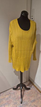 Damen Strickpullover gelb gerippt Dr. Haider Petkov Wien