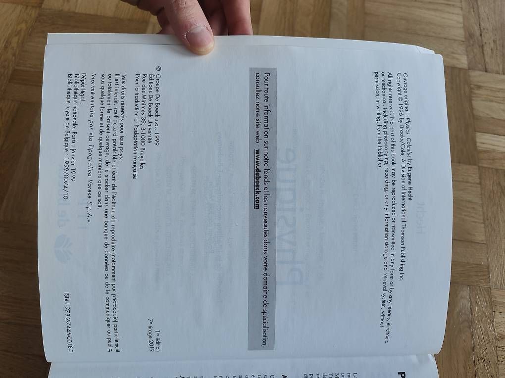 Libri: Livre "Physique" d'Eugène Hecht – Usato da Fribourg venduto da ale_ct6r 1