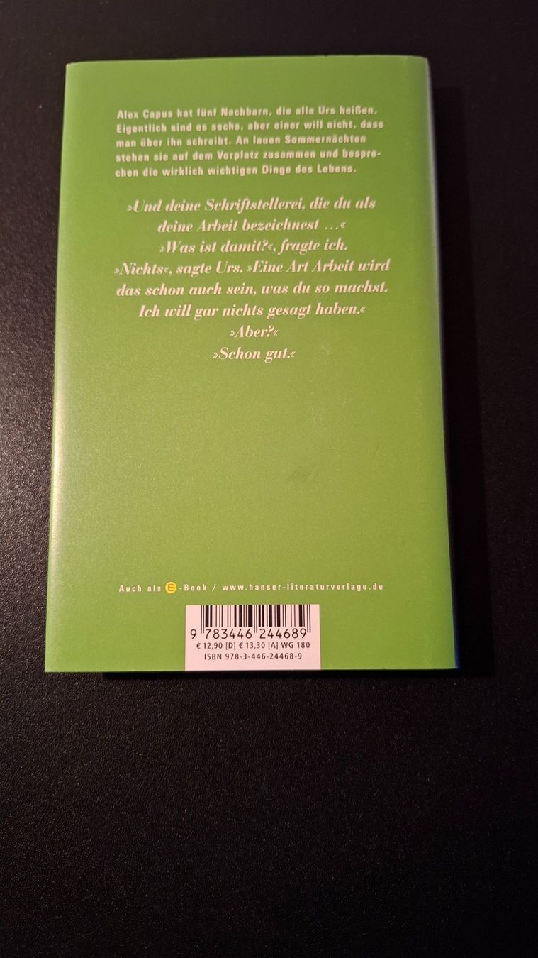 Libri: *Mein Nachbar Urs* Alex Capus / fE – Usato da Brütten venduto da Sigimi 1