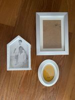 3er Set Bilderrahmen, weiss und silber