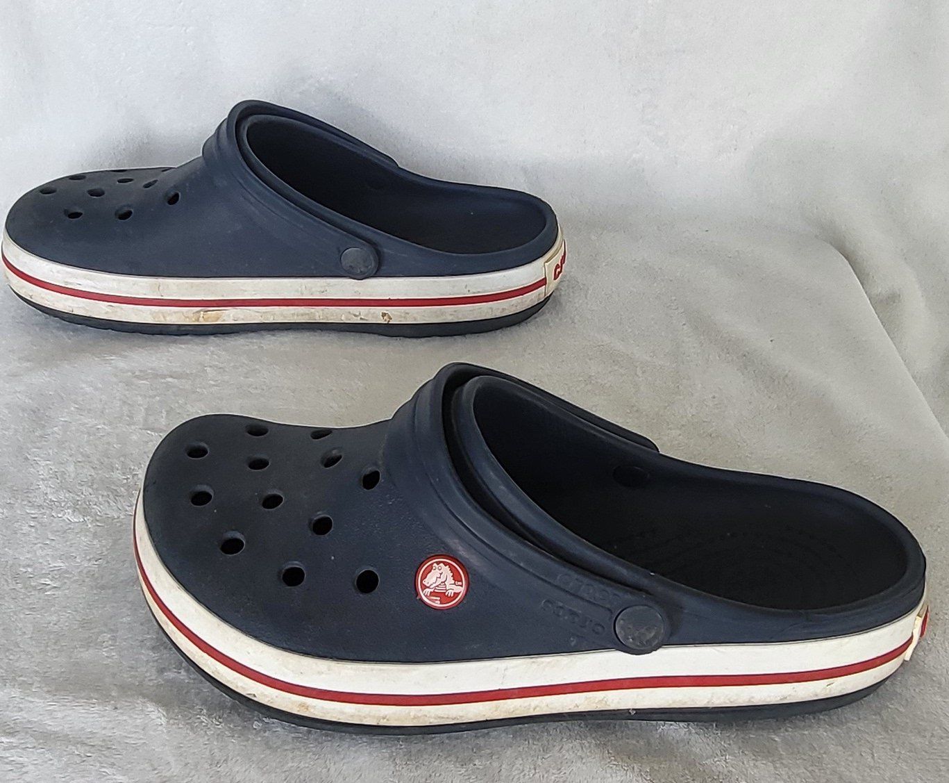 Crocs Scarpe per ragazzi: Crocs, Navy Blau Weiss Rot gestreift – Usato da Bremgarten venduto da im02