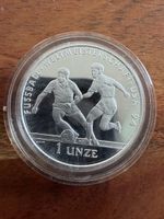 Silbermünze 1 Unze Fussball WM 1994 neu Zustand