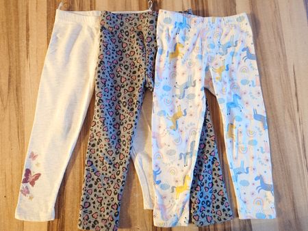 3er Set Leggings (gefüttert/ungefüttert), Grösse 98