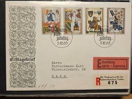 Schweiz & Lichtenstein Ersttagsbriefe 60er & 70er J. 10 Stk.