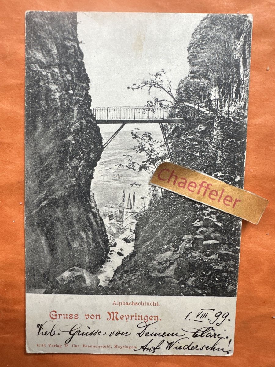 Cartoline postali: Alte Ansichtskarte 1899 Gruss aus Meiringen – Usato da Zürich venduto da Chaeffeler