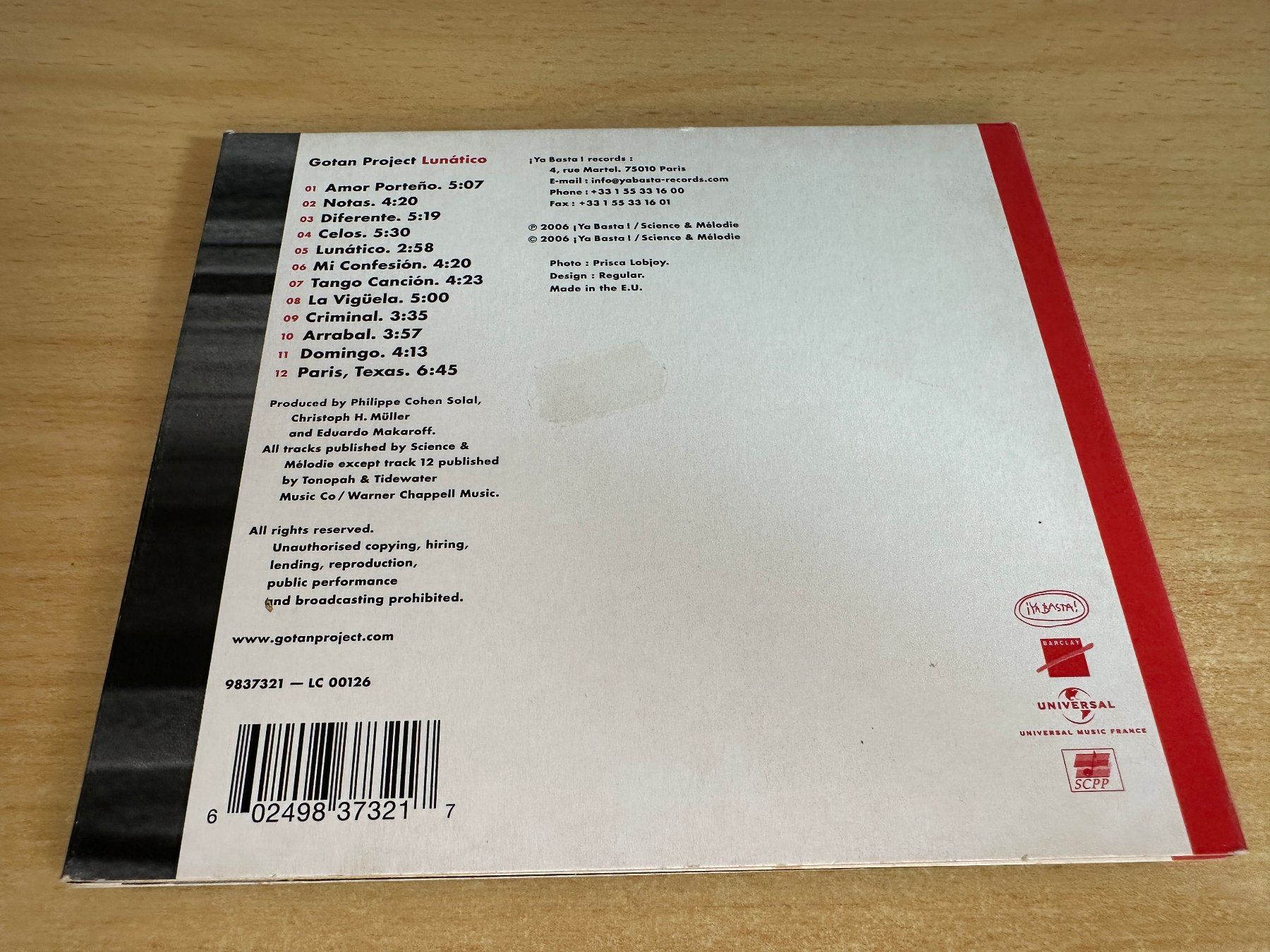 CD: Gotan Project – Lunático – Usato da Rikon im Tösstal venduto da Alpenmutz 1