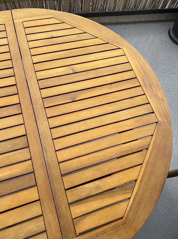 Tavoli: Teakholz Gartentisch rund 110cm – Nuovo e nell'imballaggio originale da Bremgarten AG venduto da val_ch 2