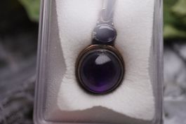 Amethyst  im  Kistli      925 Silber  Anhänger