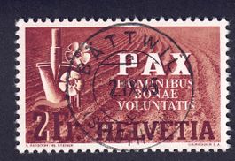 1945, Nr. 271 Pax, Vollstempel Bättwil SO, sign. Liniger