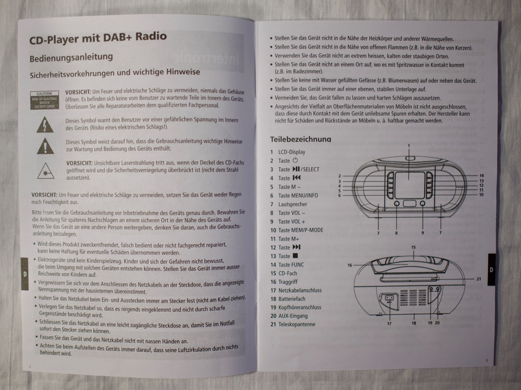 Radio: CD-PLAYER MIT DAB+ RADIO / TYP MCD-26 / INTERTRONIC – Usato da Basel venduto da Ammedysli49 5